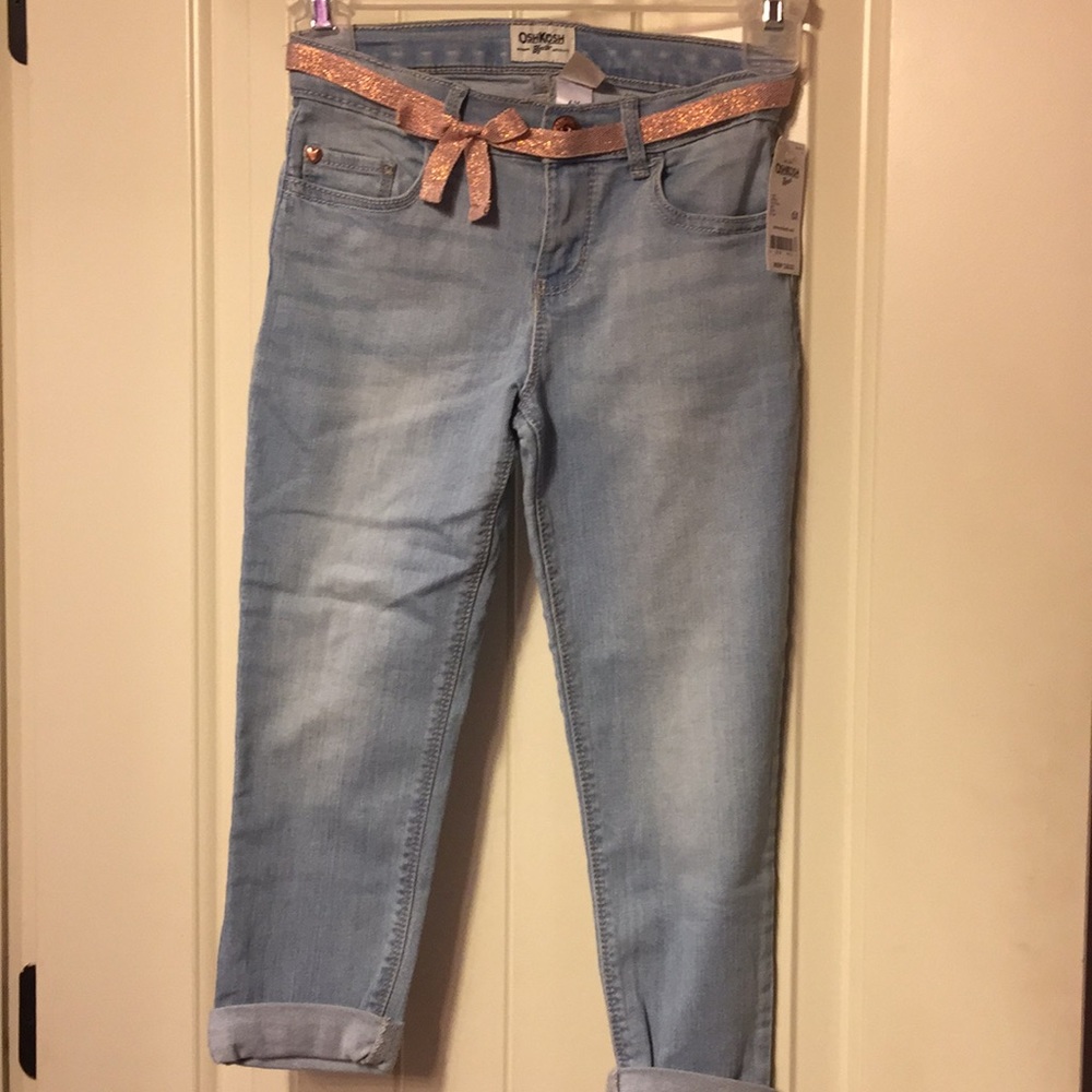 Girls OshKosh jeans with ribbon belt~ NWT